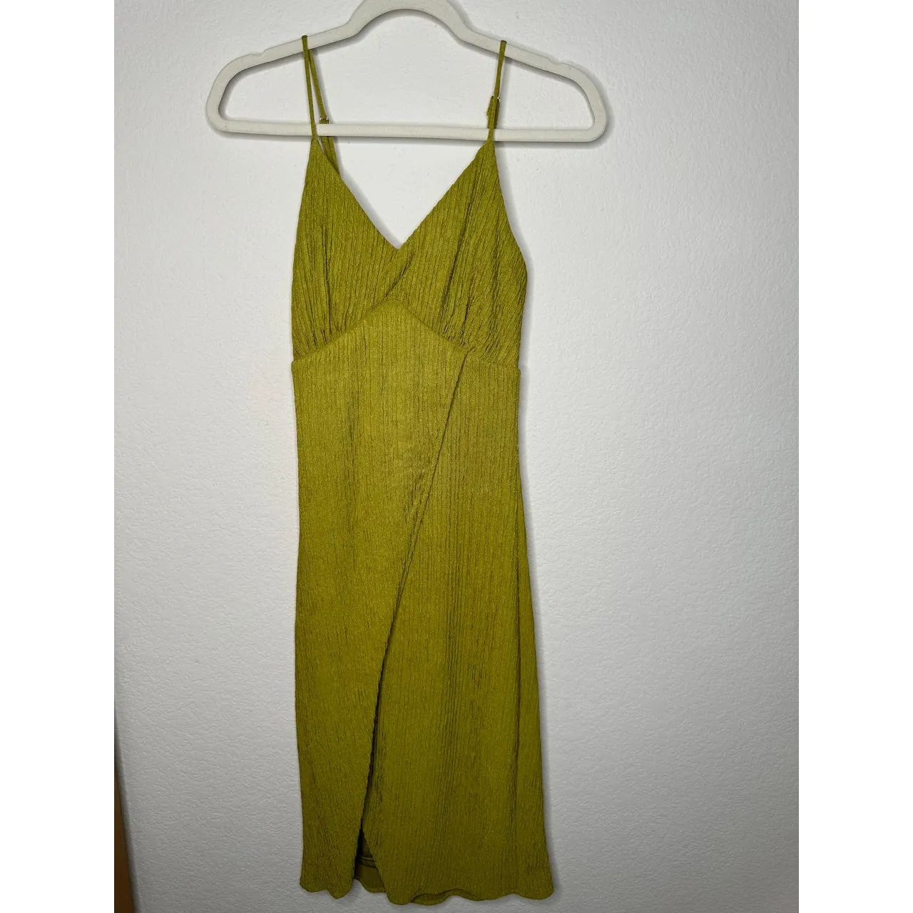 Lulus Green Faux Wrap Midi Dress - Image 4
