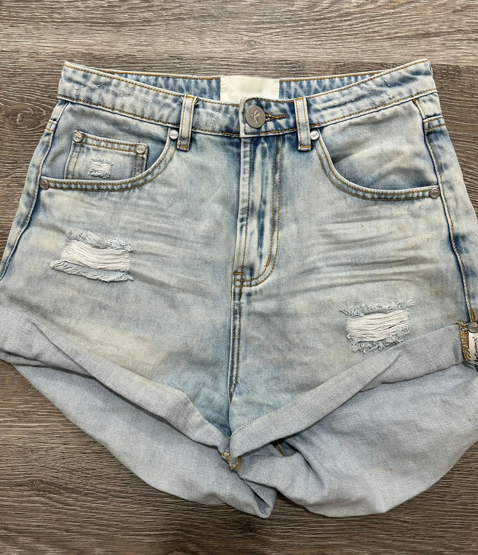 Bandits High Waist Denim Shorts Blue Tornado - Image 5