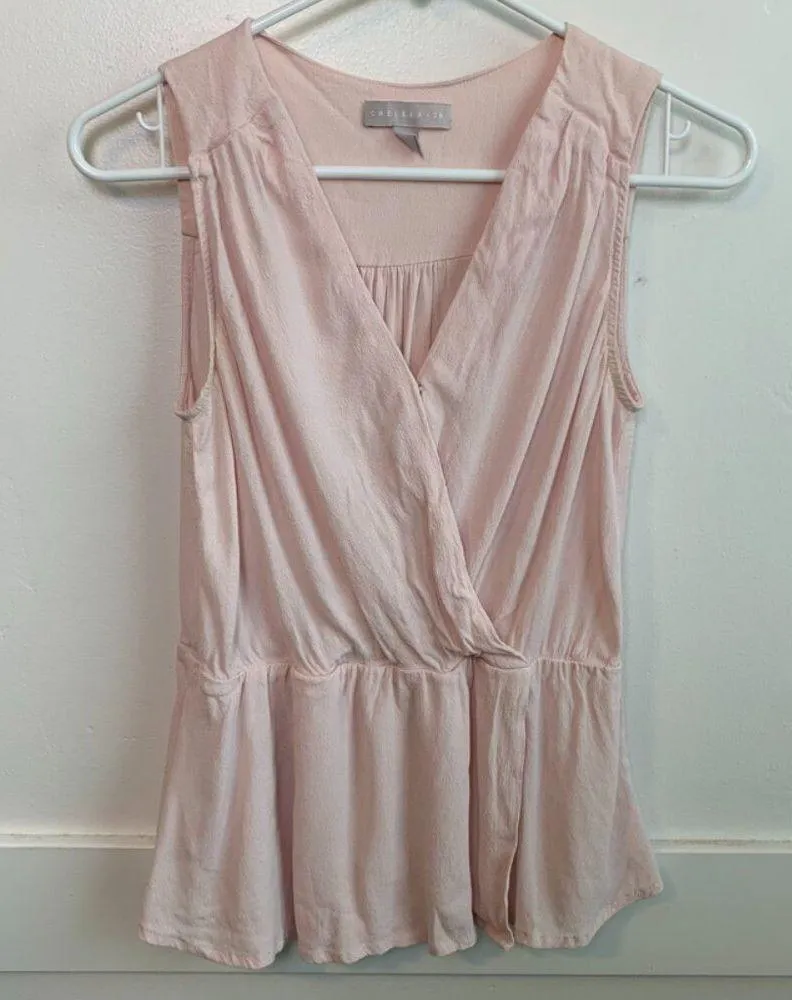 Chelsea28 Light Pink Wrapped Sleeveless Blouse - Image 2