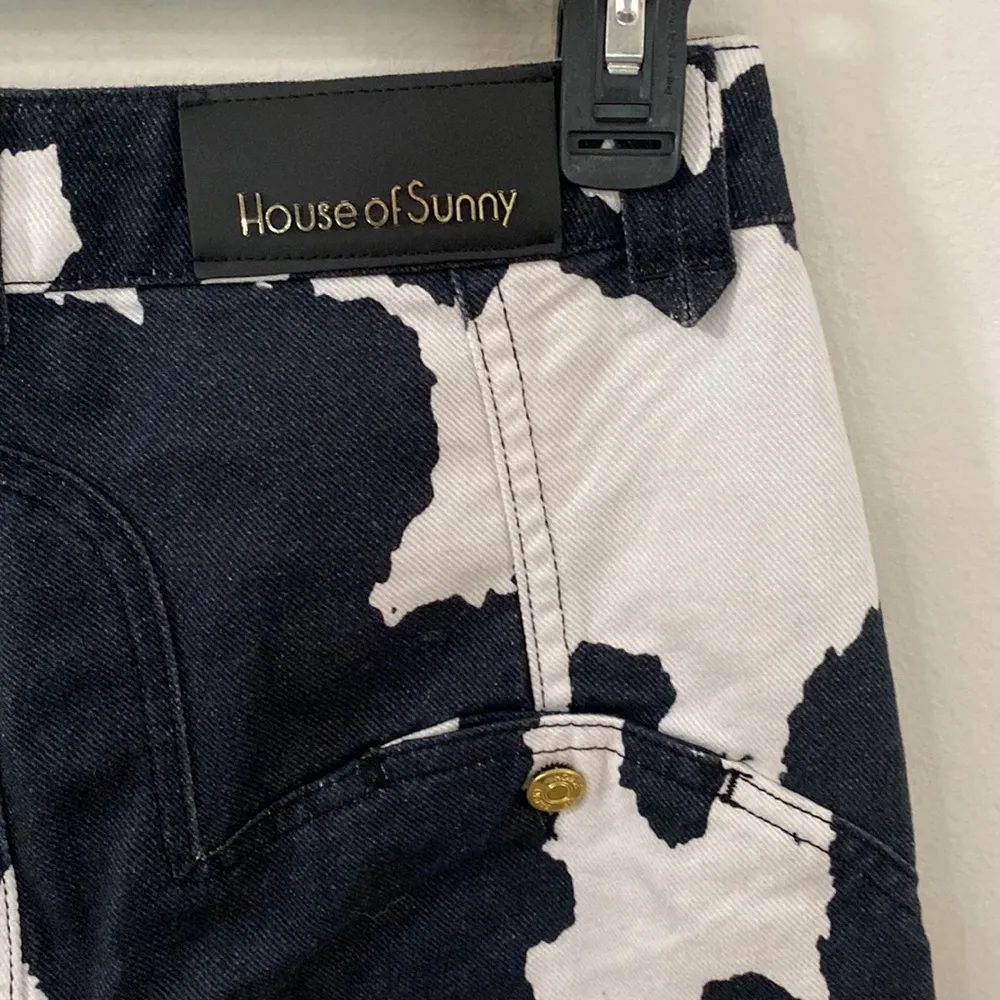 House of Sunny Jessie jeans in cow print size 4 - Image 10