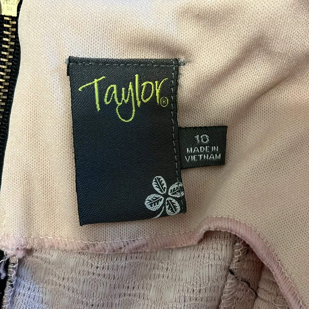 Taylor Pink Textured Midi Dress Size 10 - Image 8