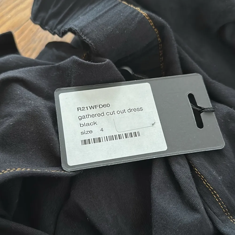 NWT BASSIKE + NET a porter gathered cut out maxi dress black organic cotton Size XL - Image 3