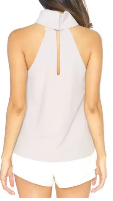 high low crop top gray - Image 2