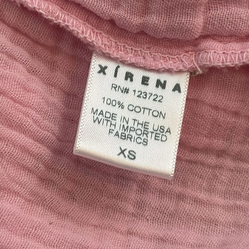 XIRENA Jude Cotton Gauze Mini Dress In Lilac Pink XS - Image 5