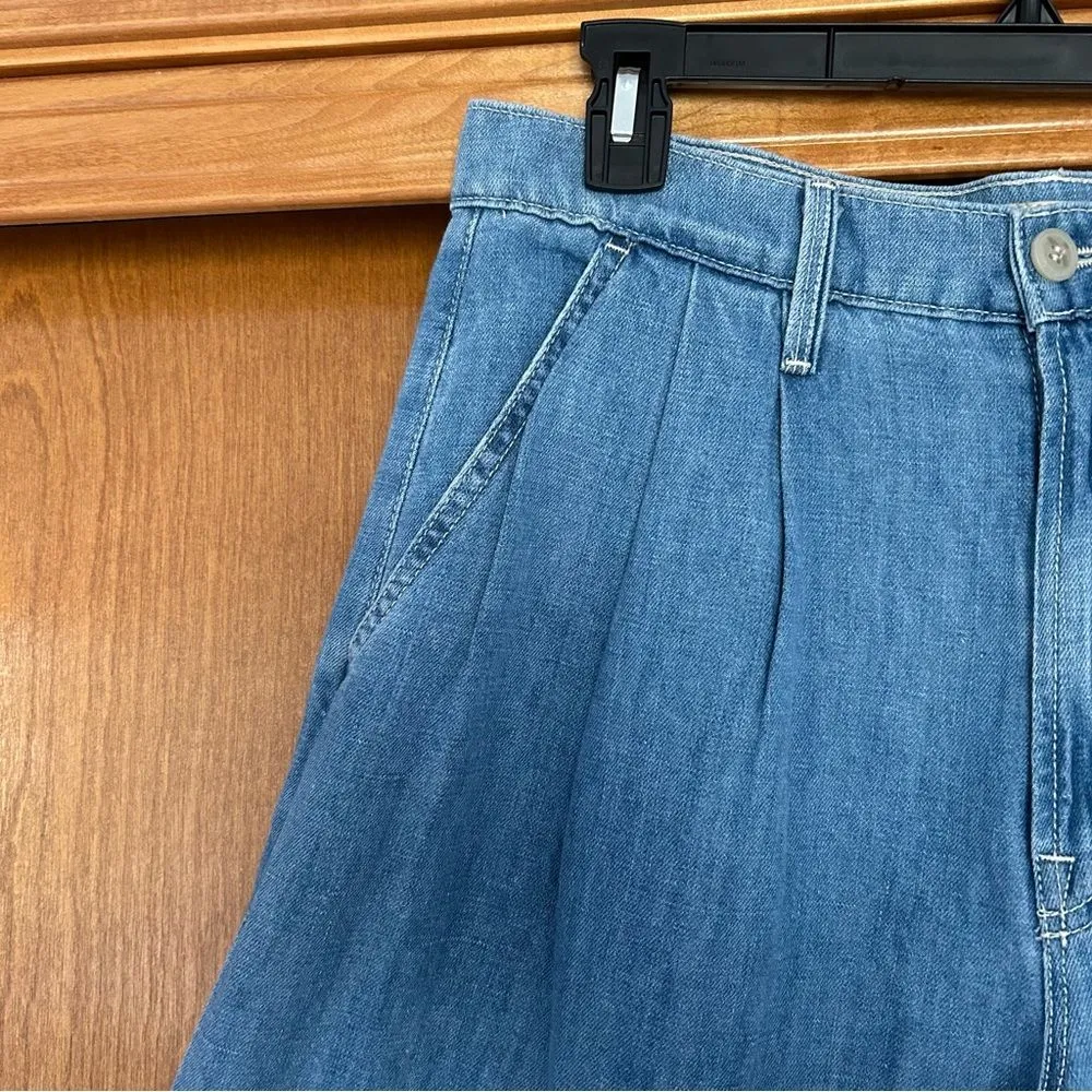 Mother Denim High Waisted Pouty Prep Ankle Wide Leg Jeans Salt and Lime Size 31 Blue - Image 4