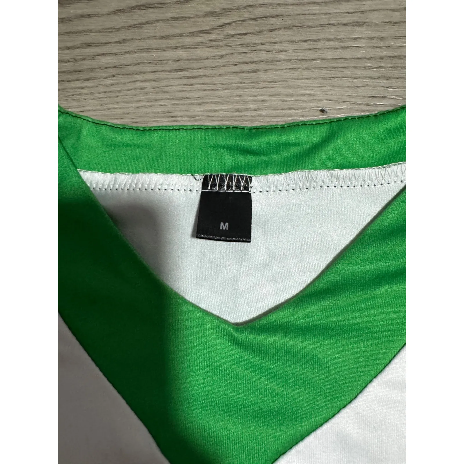 T8 McRae Tate Long Sleeve Jersey Style Shirt Top White Green Pink Size Medium 20 - Image 2