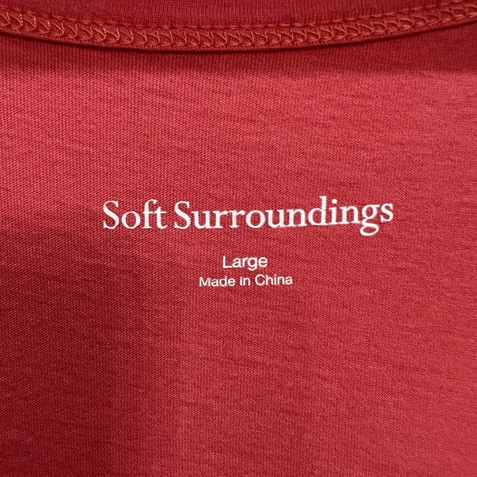 Soft Surroundings Size L Short Santiago Tank Dress Jersey Resort Coral Stretch - Image 5