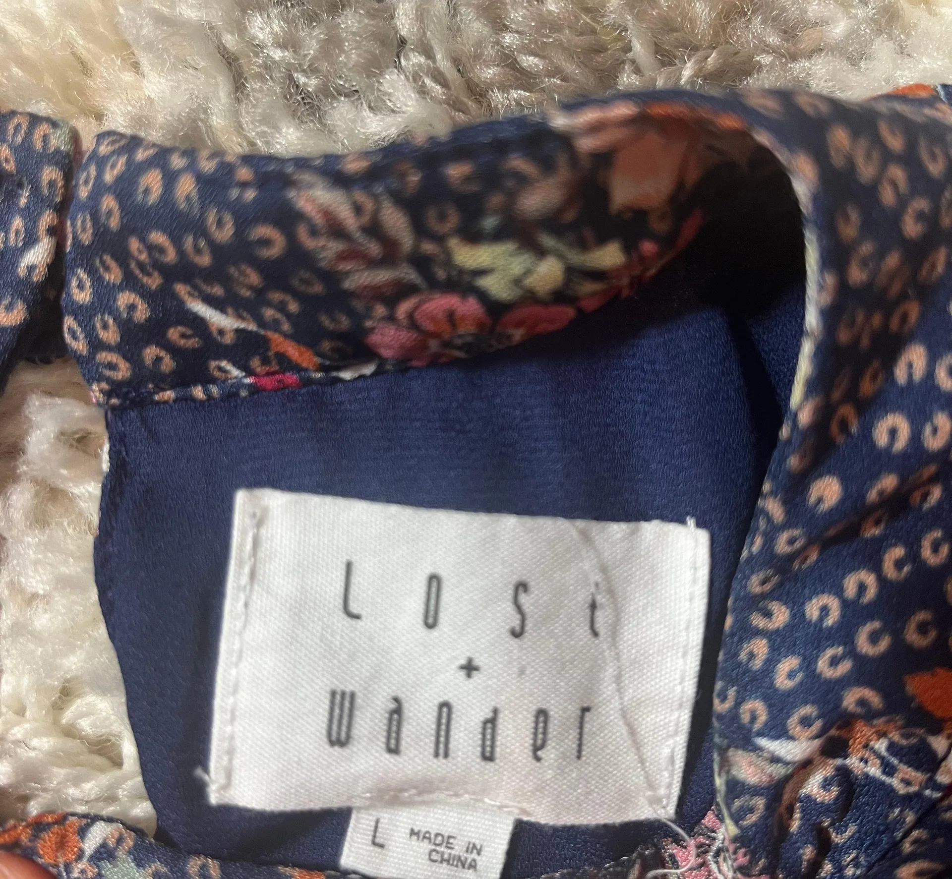 Wander Cassidy Navy Blue Floral Print Mini Dress - Image 3