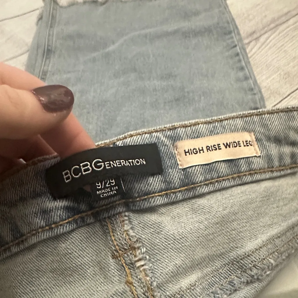 BCBGeneration Wide Leg High Rise Jeans 9 29 - Image 3