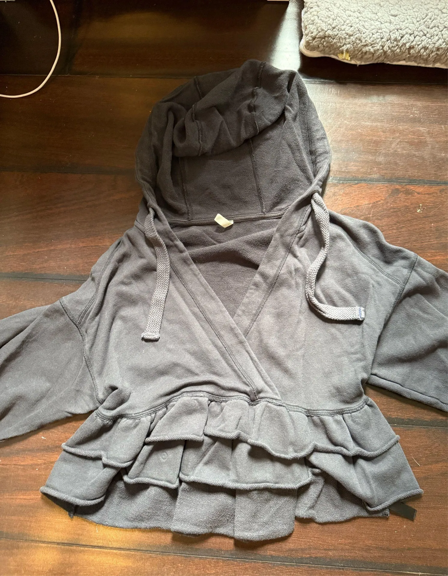 Free people FP movement side swept ruffle French terry hoodie  - Image 4