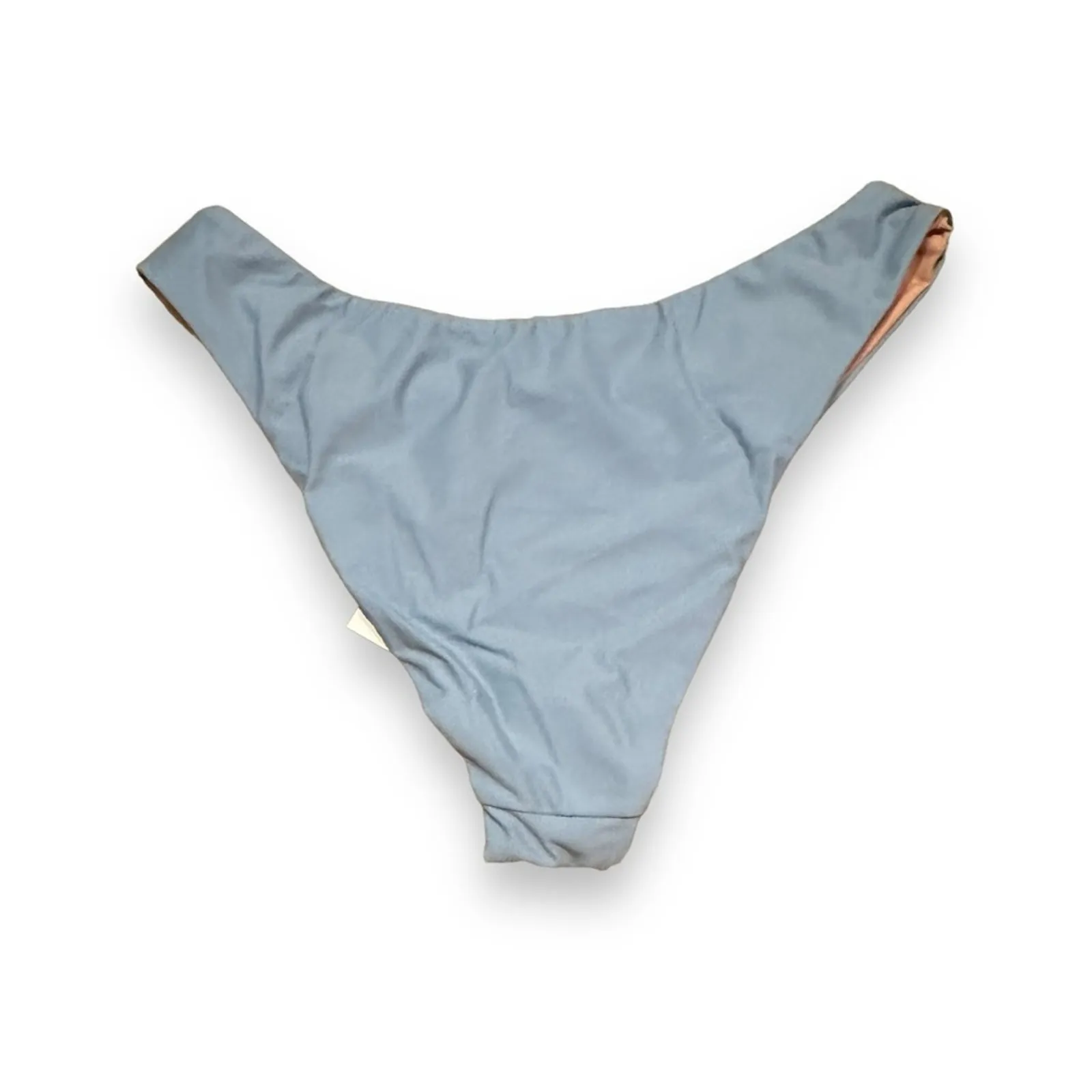 J. Crew Curved-Waist Cheeky Bikini‎ Bottom in Light Blue Sz M NEW Style BC125 - Image 2