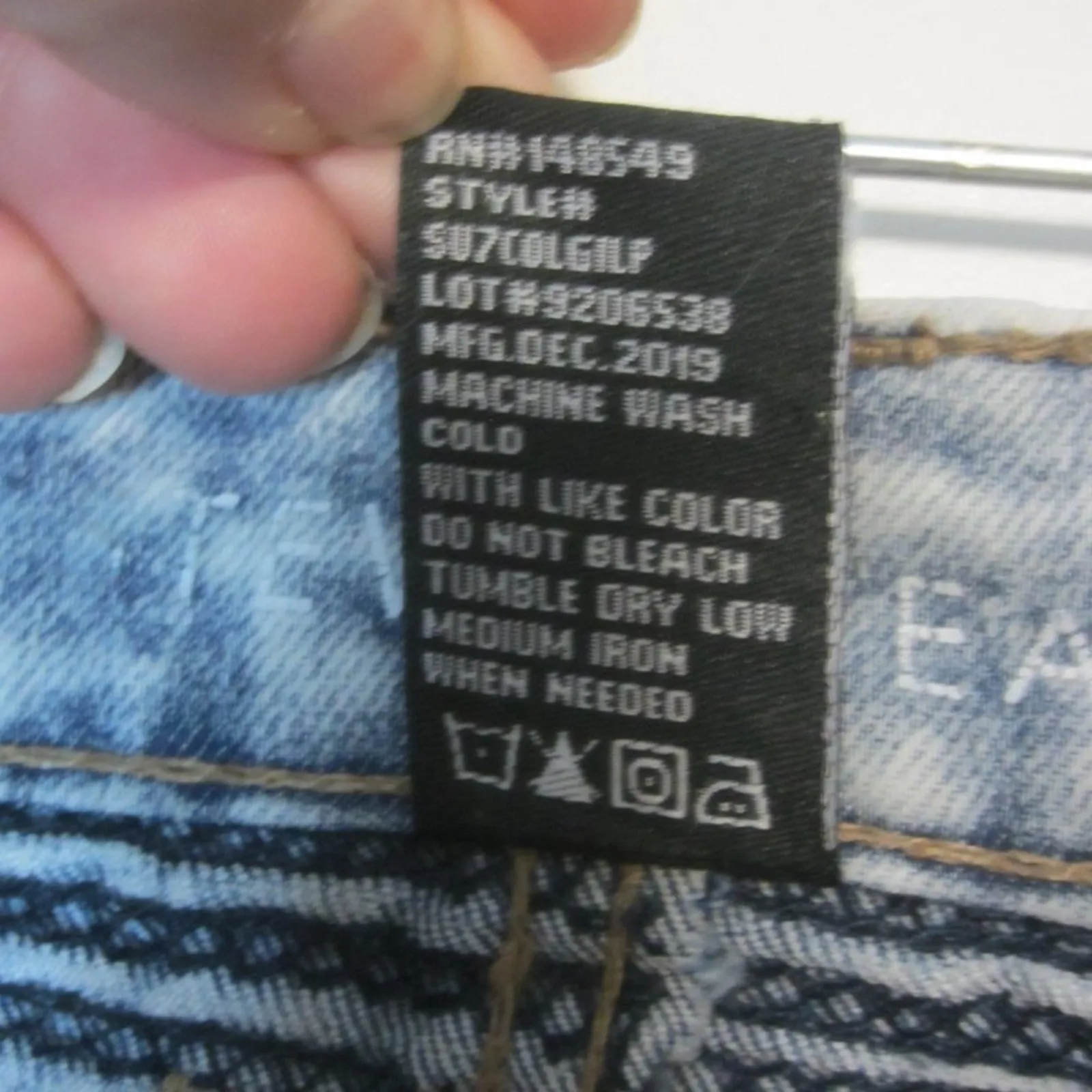 Y2K Moto Biker Acid Wash Skinny Jeans Steve’s Jeans Size 14 Silver - Image 5