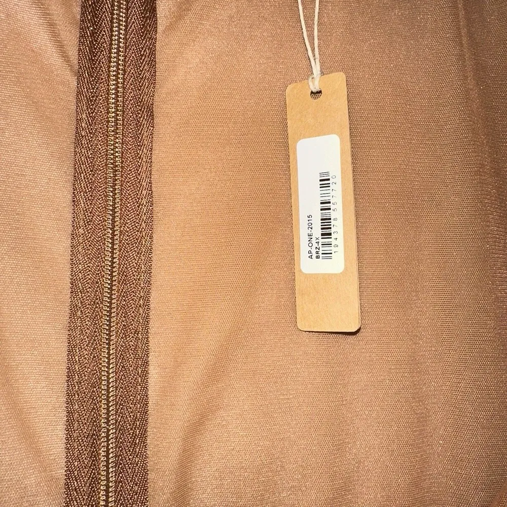 Skims Womens Brown Tan NEW Ultrafine Sheer‎ Mesh Catsuit in Bronze Summer Sz 4X - Image 5