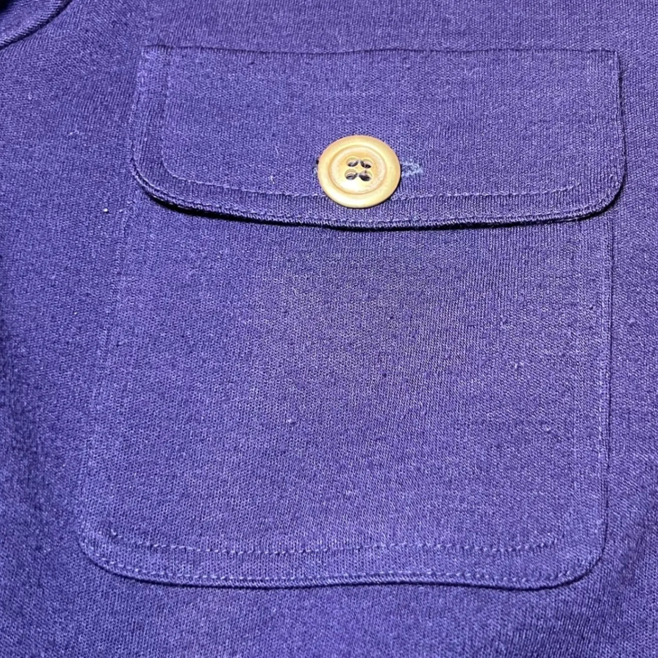 Liz Claiborne Knit Jacket Womens Small Purple Large Button Front Business Chic - Image 13