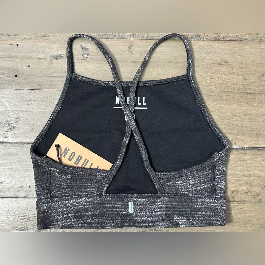 NWT NOBULL Women’s High-Neck Sports Bra - XS - Dark Camo Melange - Image 4