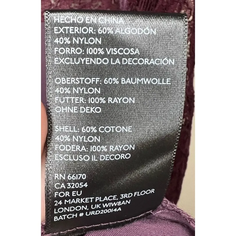 Kimchi Blue Lace Shift Urban Outfitters Dress Medium Burgundy Vintage Style‎ - Image 9