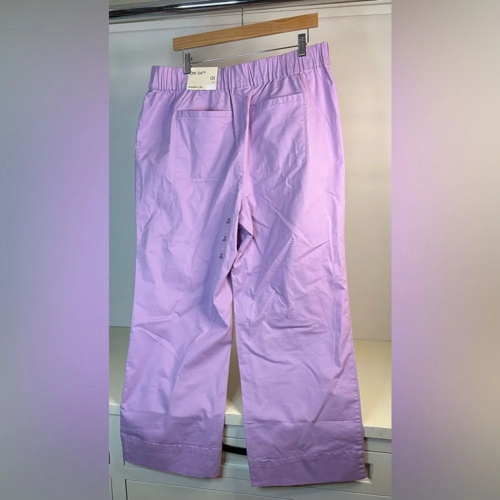 NWT Lavender straight leg pants size 0X Purple - Image 2