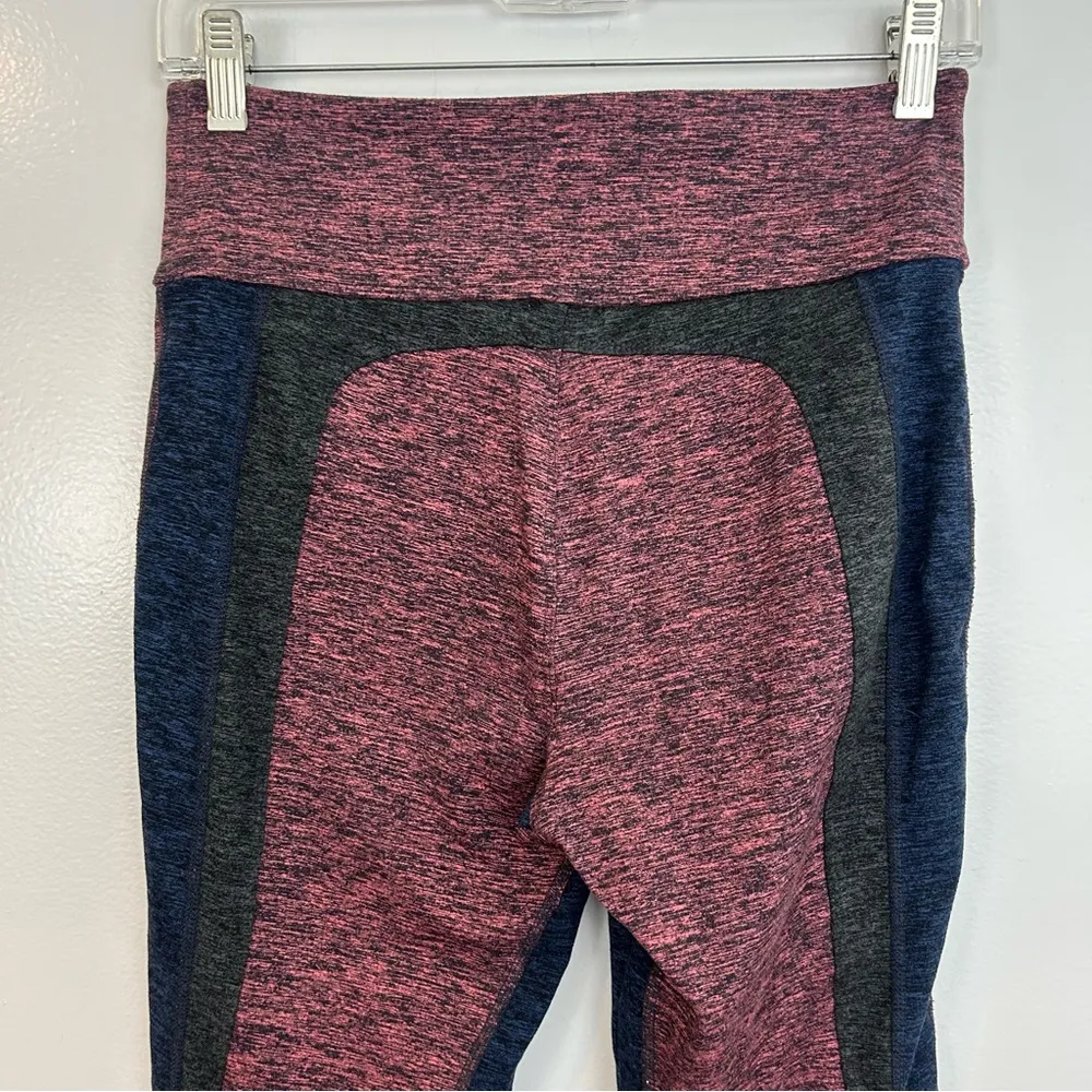 Free People /Free Movement Dylan Heathered Jersey/Mesh Cropped Leggings Size S - Image 5