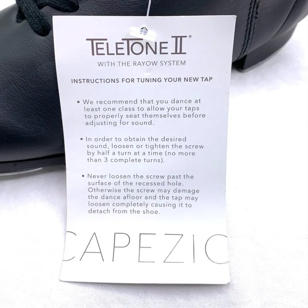 Capezio Oxford Premiere Tap Black CG09 Oxford Leather Teens 4.5 Shoes Dance New - Image 9