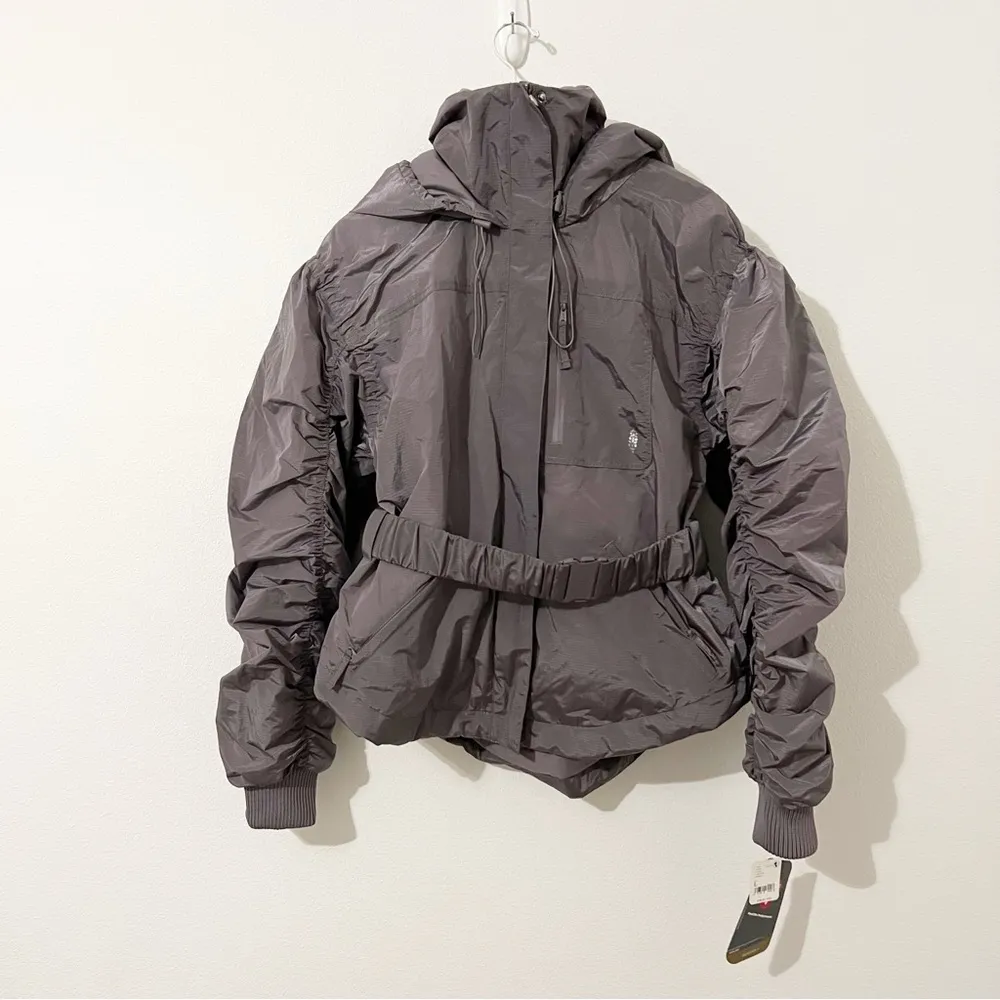 NWT Free People Lift Love Jacket Coat Gray Belted Snow Size Large L - Image 2