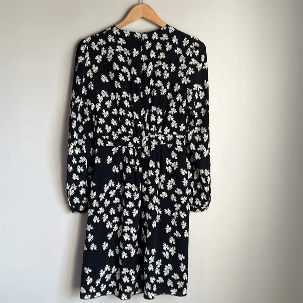 Derek Lam silk Floral Print V-Neck Long Sleeve Mini Dress Size 4 - Image 9