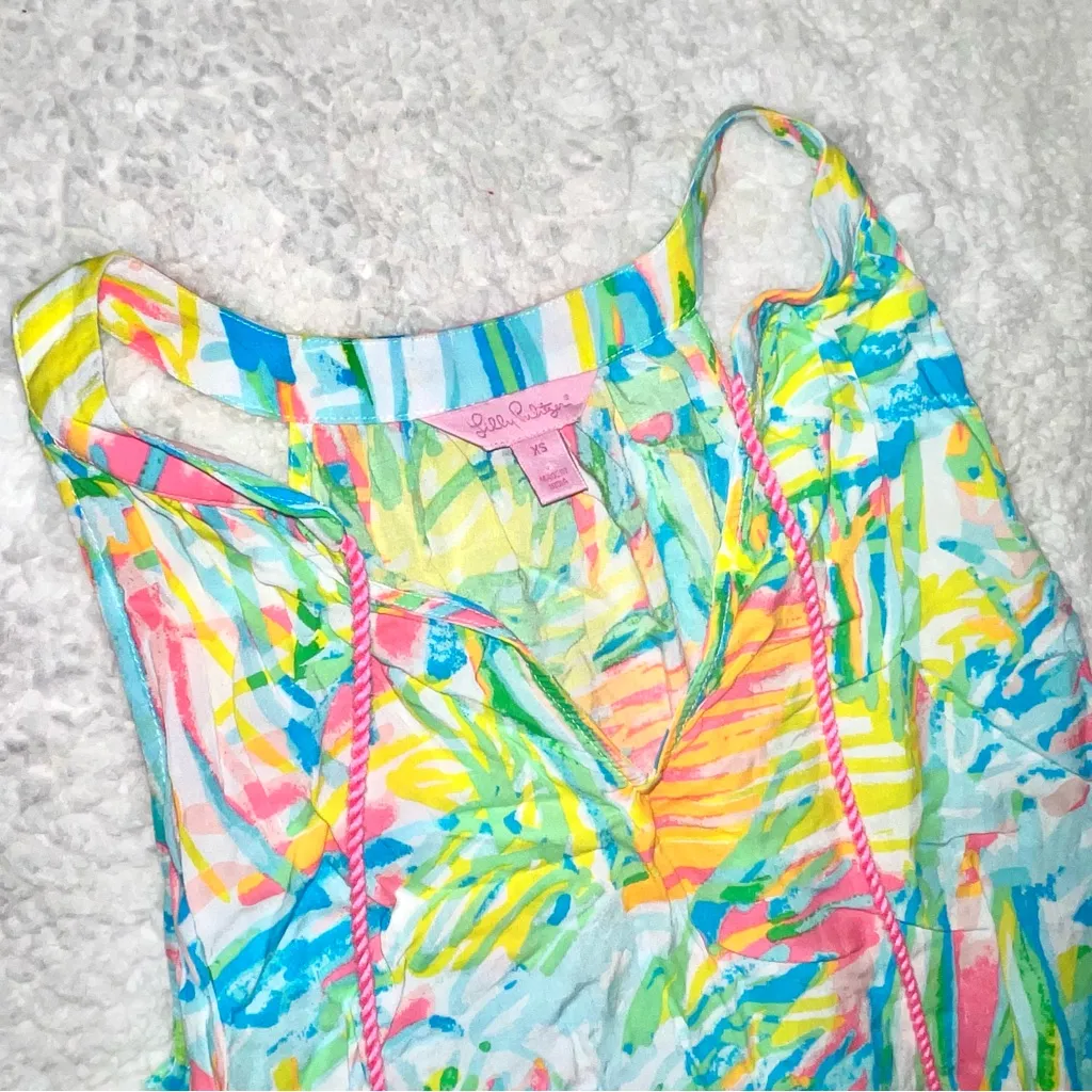 Lilly Pulitzer Multicolor Roxi Top in Sea Salt Sun size Small - Image 5