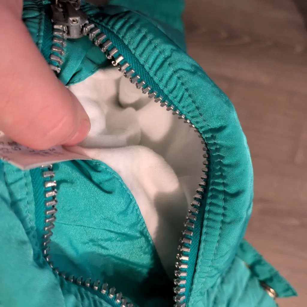 Kaelin Ski 24k Gold Collection Vintage 80's Turquoise Blue Ski Pants Size 8 Green - Image 7