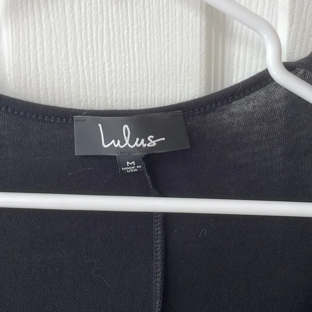 Lulus Greyson dolman long sleeve henley Black Size M - Image 6