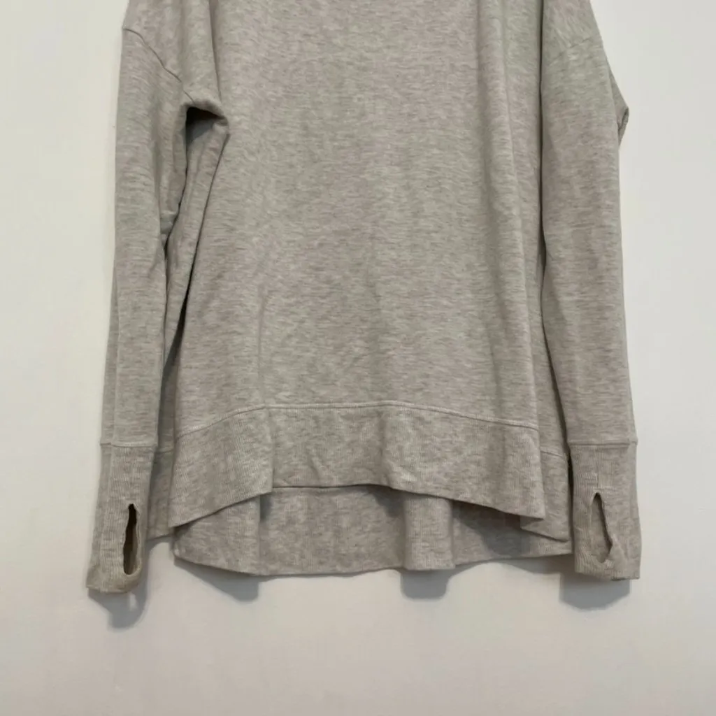 ATHLETA Plus Size Coaster Luxe Recover Sweatshirt Heather Gray Relaxed Fit sz 1X - Image 4