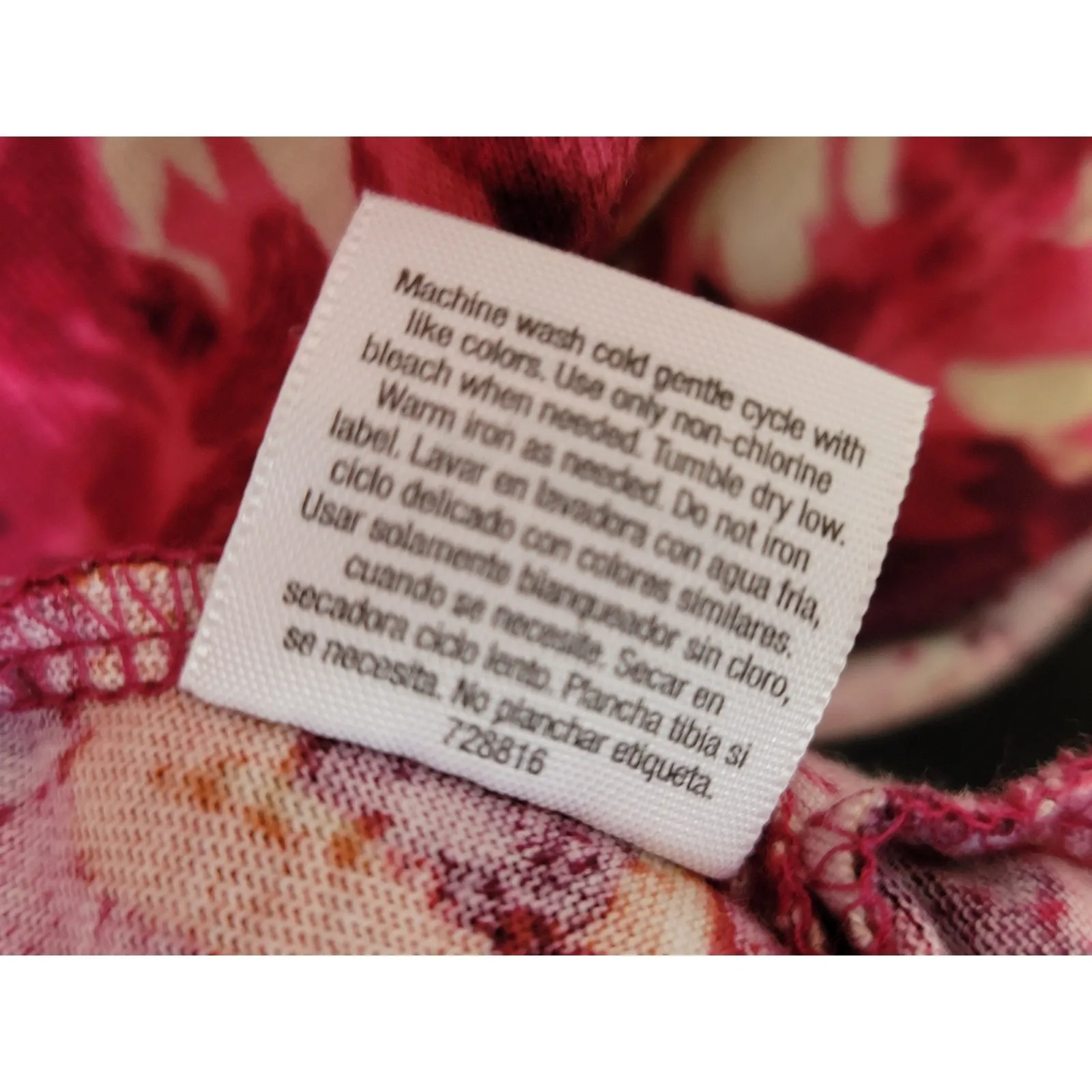 St. John Bay Blouse Women's Size P|L Multicolor Floral Ruffle Scoop Neck Top - Image 10