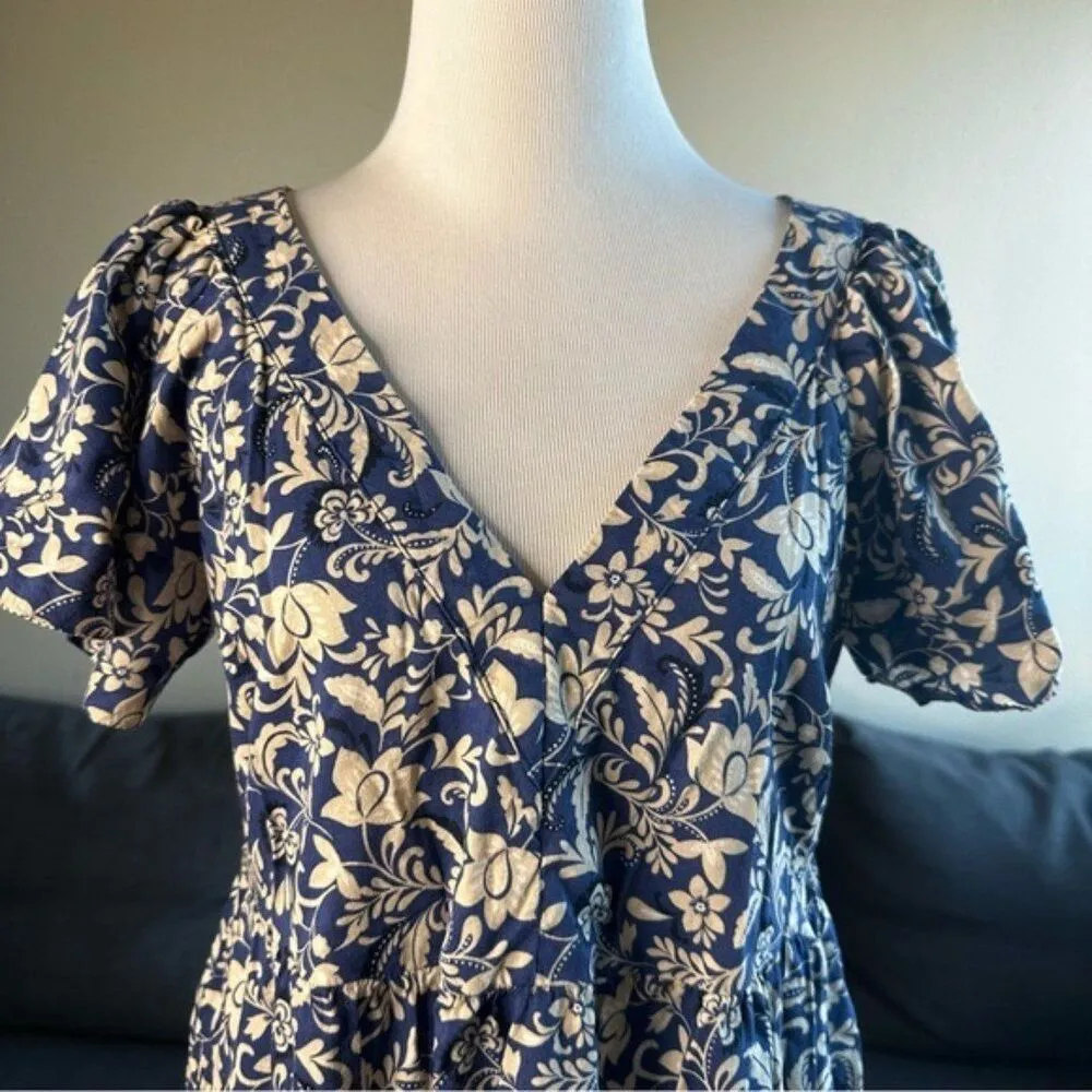 V-Neck Tiered Floral Mini Swing Dress for Women - Image 4