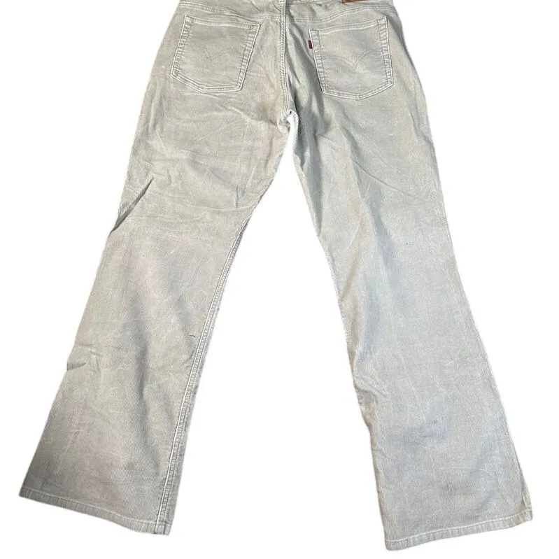 Levi's Cream Corduroy low rise Pants Y2K Style Retro boot cut Trousers size‎ 16 - Image 4