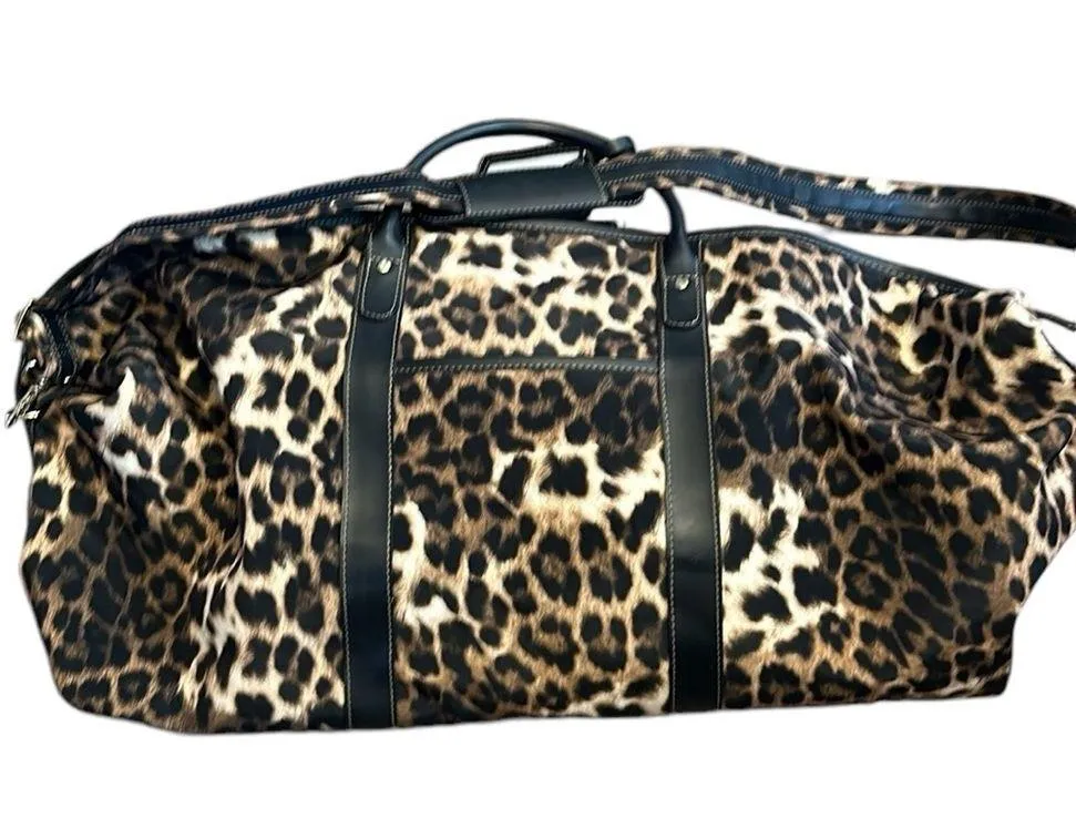 Nine West  Duffle Travel Tote Leopard Bag - Image 2