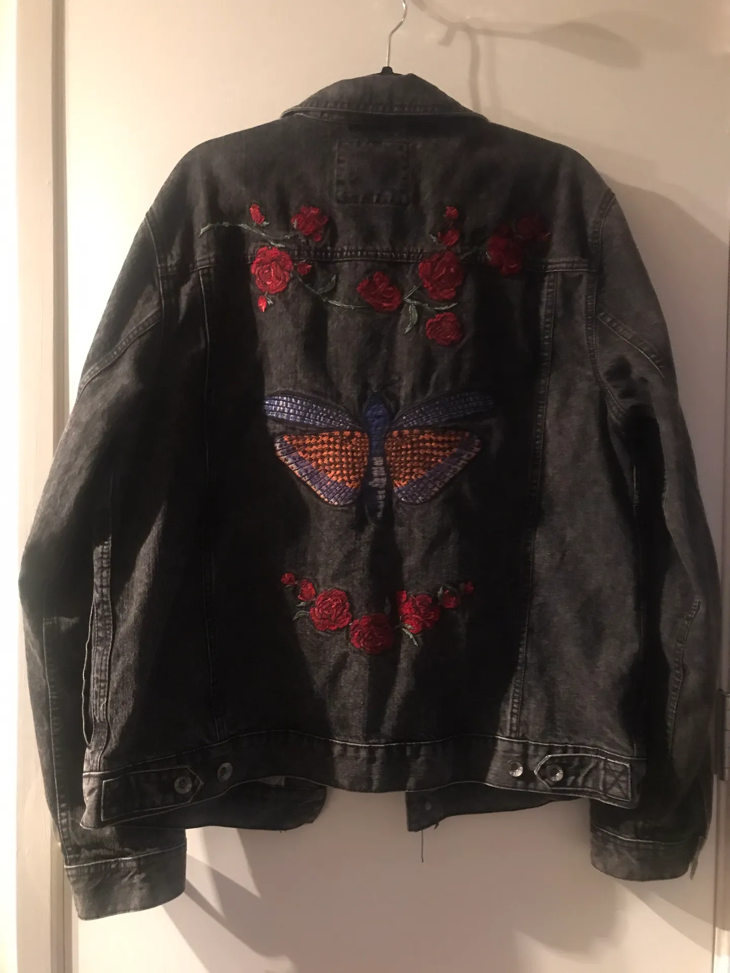 BDG Moth and Rose Denim Acid Washed Jacket - Image 3