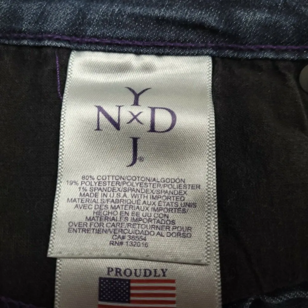NYDJ Not Your Daughters Jeans Mini Boot Pants Blue Stretch Trousers Size 6 EUC - Image 8