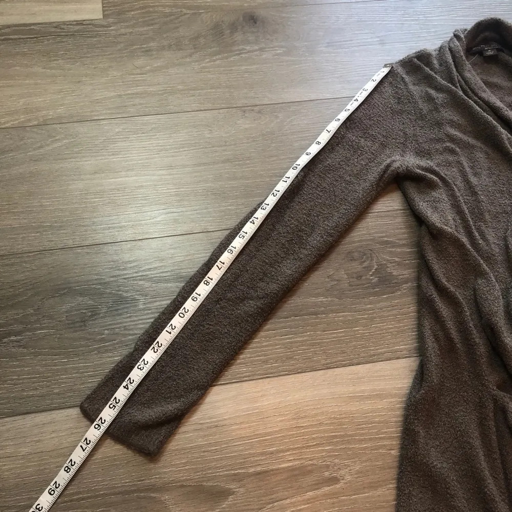 Barefoot Dreams Bamboo Chic Lite Cozy Long Brown Cardigan Size Medium - Image 4