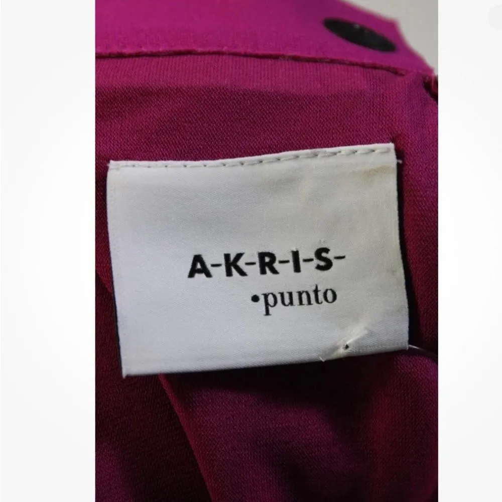 Akris Punto Womens Sleeveless Knee Length Sheath‎ Dress Magenta Size 10 - Image 6