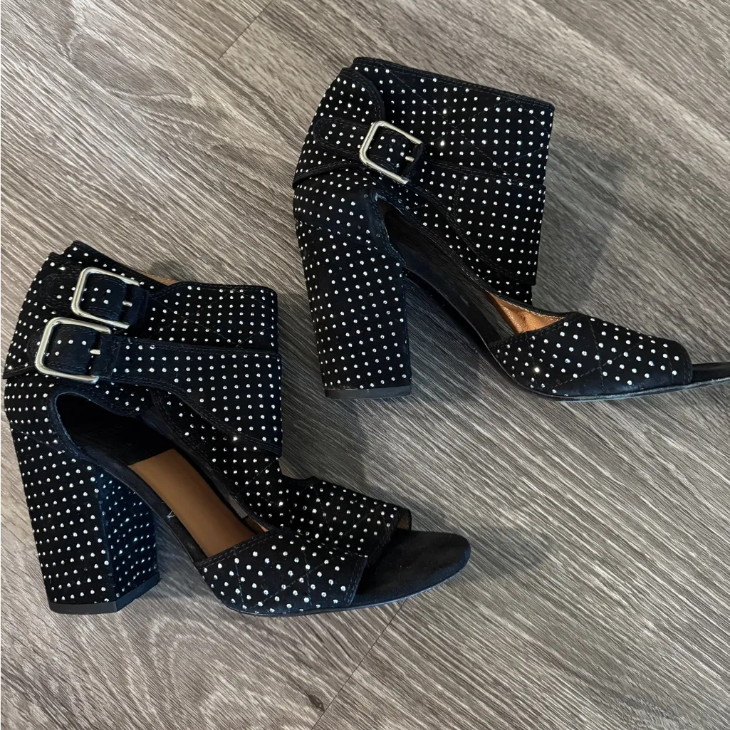 Laurence Dacade Sparkly Block Heels Black Size 6.5 - Image 5