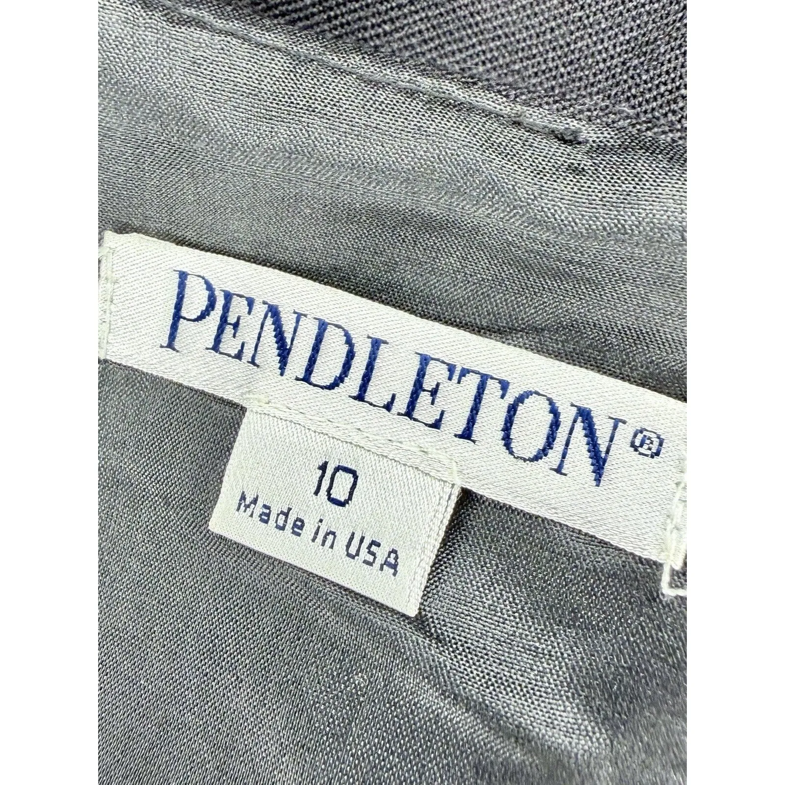 Pendleton 100% Virgin Wool Black 3/4 Sleeve Belted Boat Neck Dress Size 10 EUC!! - Image 5