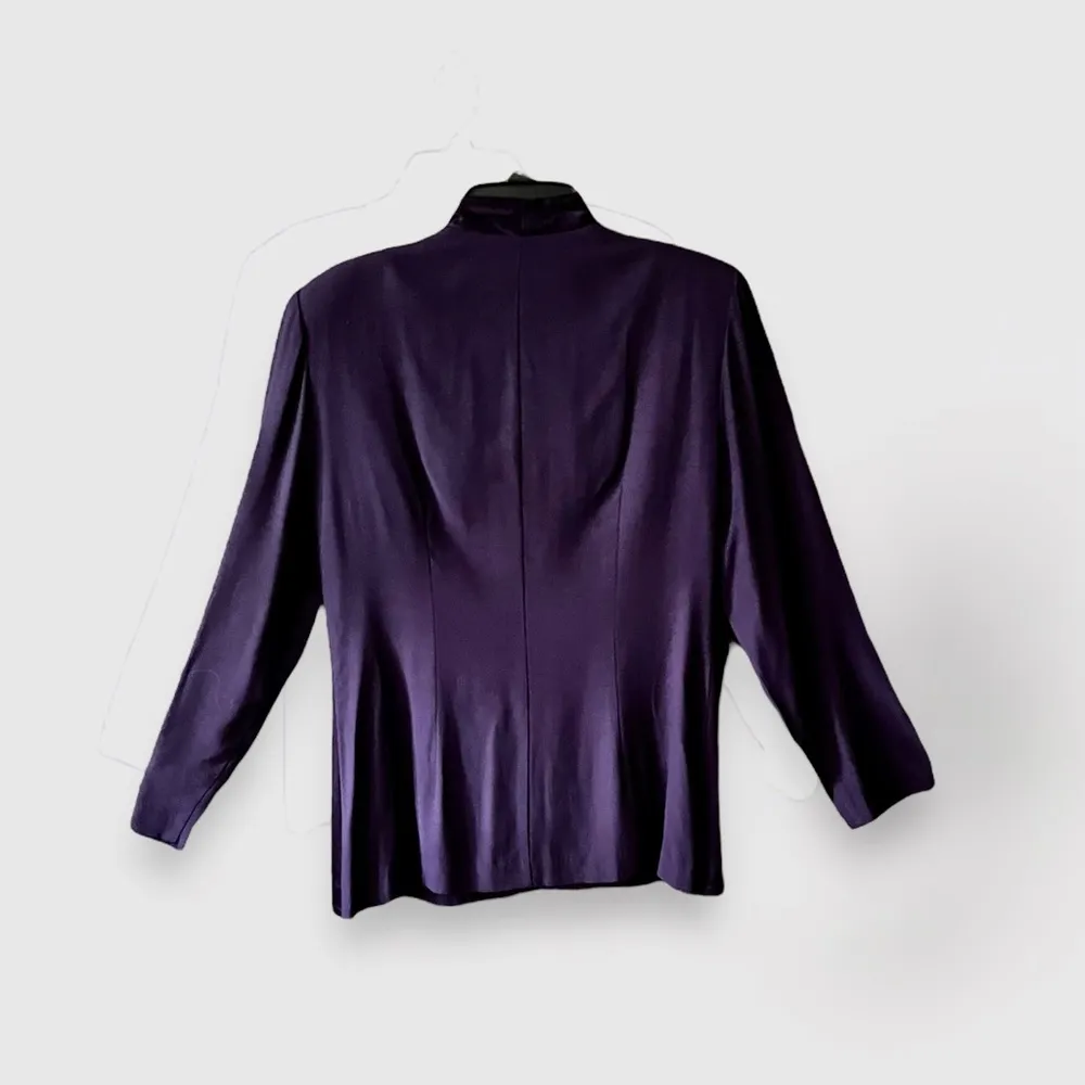 Vintage 80’s purple jacket /skirt set. Size 12 - Image 3