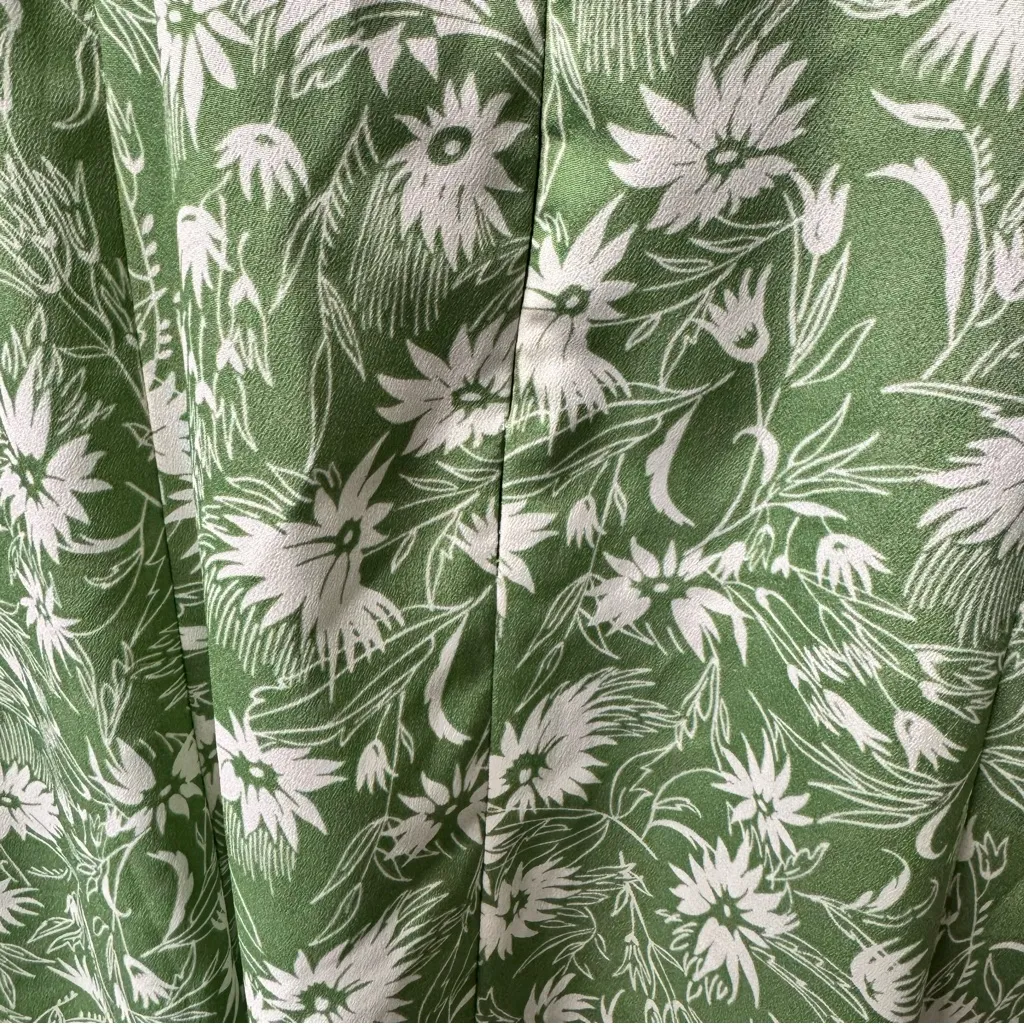 Likely Alisa Cut Out Short Sleeve Midi Dress Floral Juniper Green White 6 - Image 11