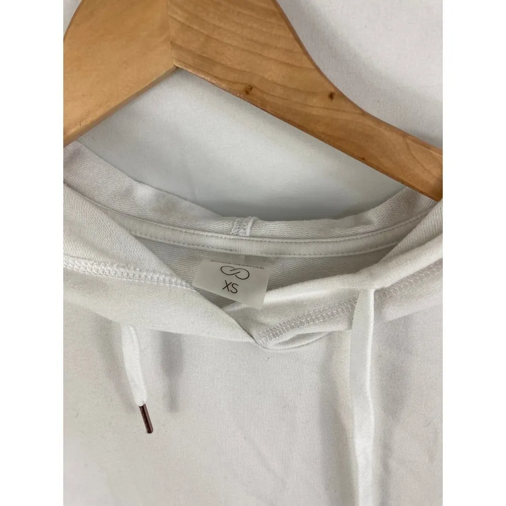 Calia by Carrie Underwood Effortless White Cropped Hoodie Top XS - Image 3