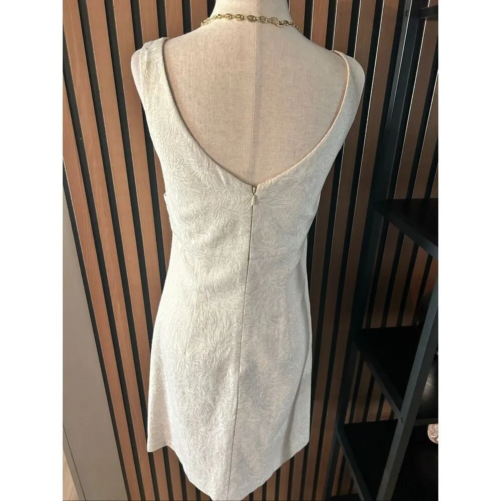 White House black market sparkly dress white and gold size 2 - Image 3