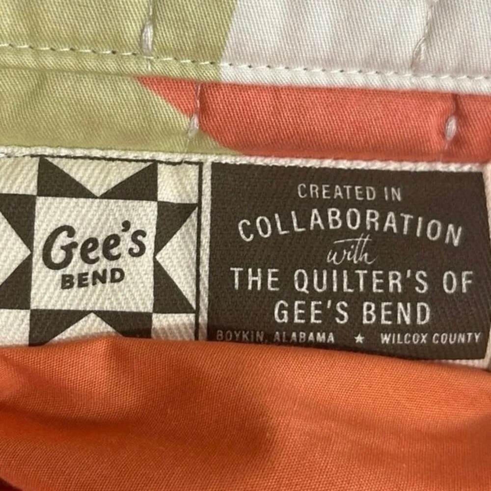 Gee’s Bend Multicolor Long Sleeve Button Oversized Quilted Puffer Coat Jacket S - Image 4