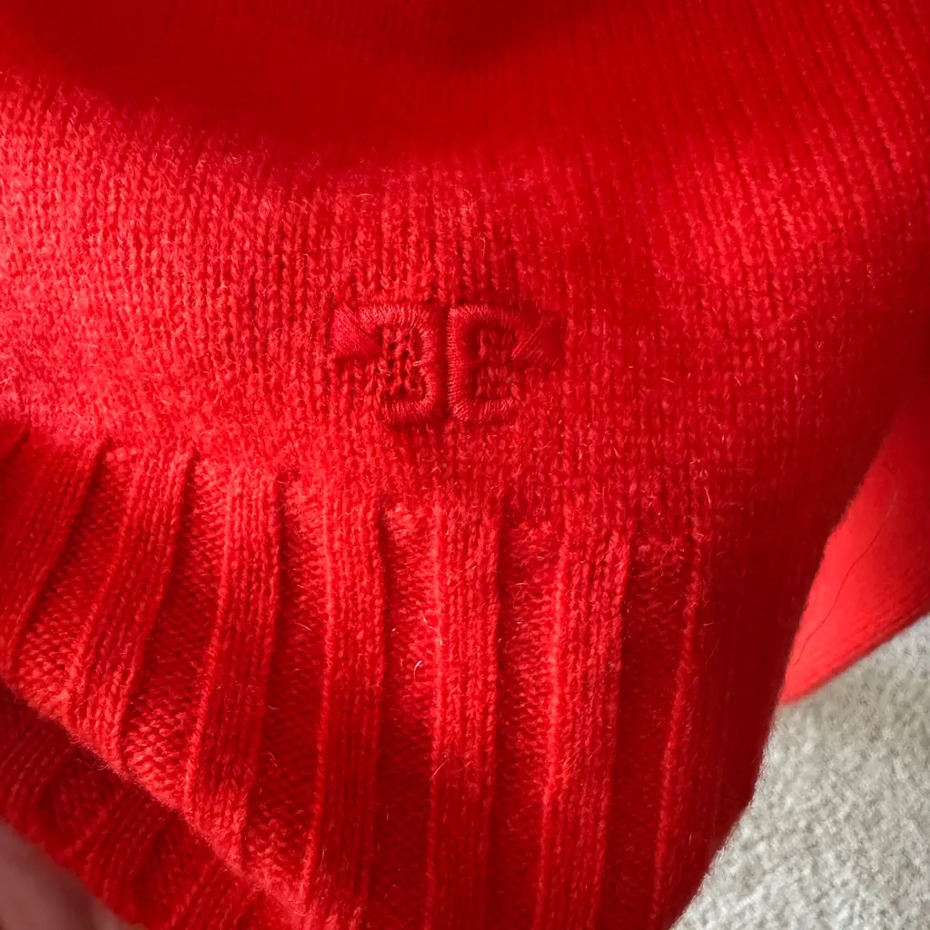 Tory Burch 100% Cashmere Turtleneck Sweater in Red - Image 3