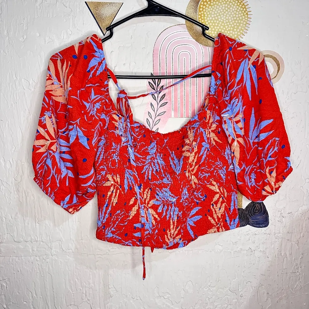 Lost + Wander 64. NWOT Still On Vacay SMOCK TOP MEDIUM / PTP:15" /LENGTH:9" - Image 11