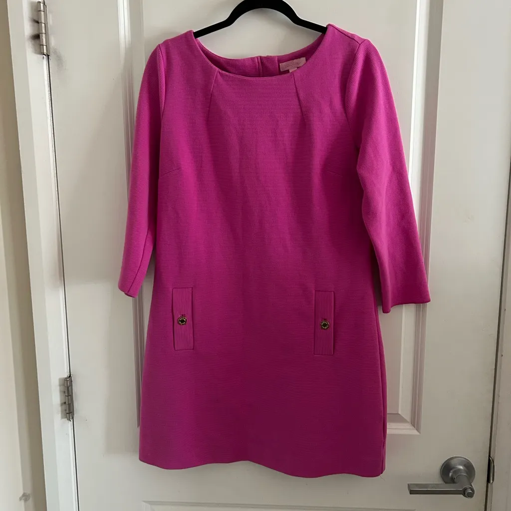 Lilly Pulitzer Vibrant Pink Long Sleeve Dress - Image 8