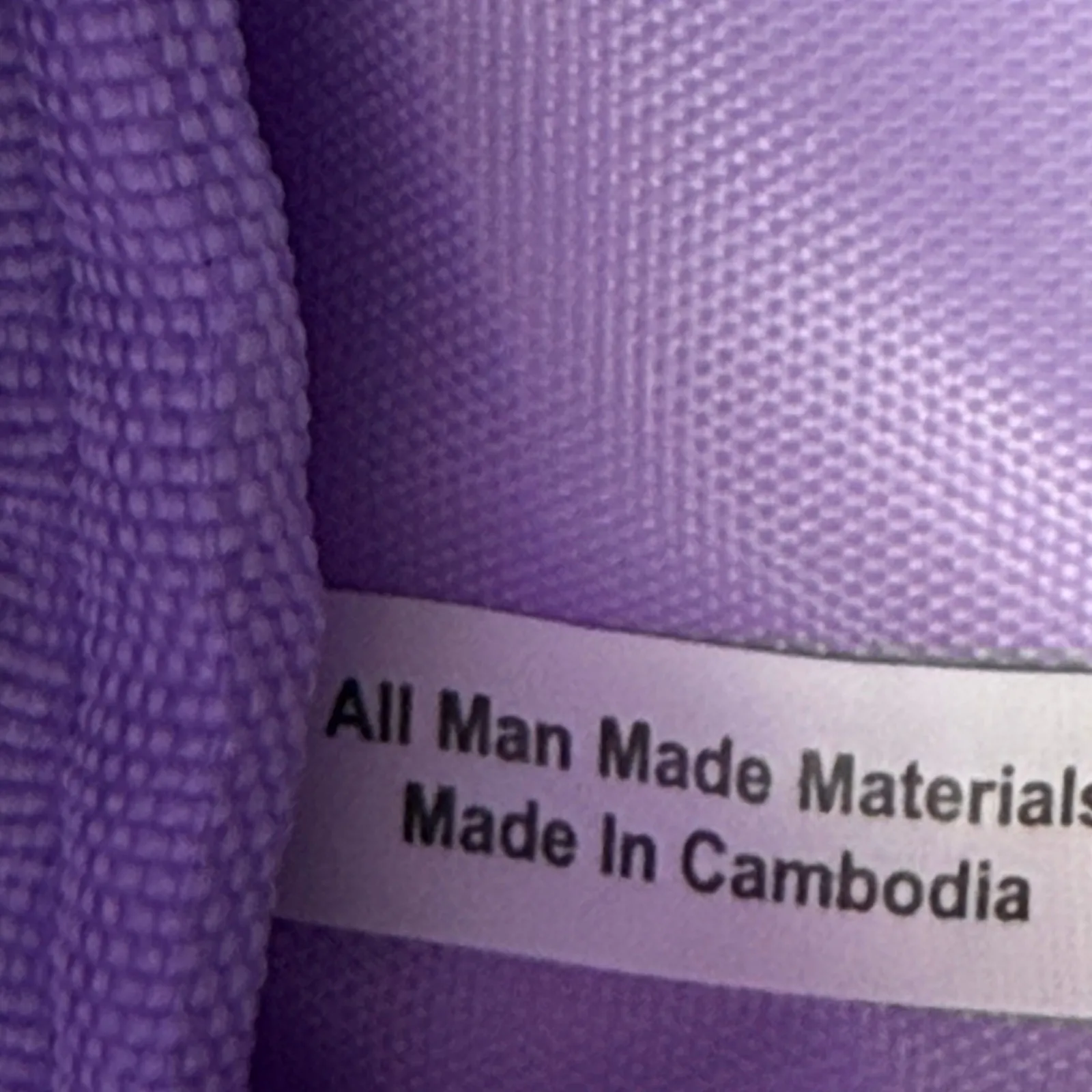 Lavender “STUFF” Cosmetic Bag Chenille Letter Makeup Organizer Purple - Image 4