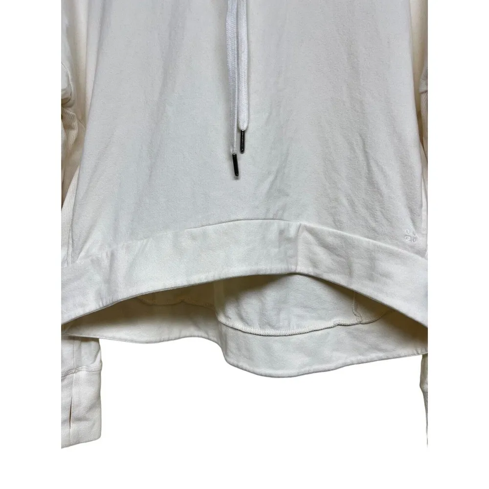 Sweaty Betty Funnel Neck Harmonise Luxe Sweatshirt Cream Women’s Size Medium - Image 5