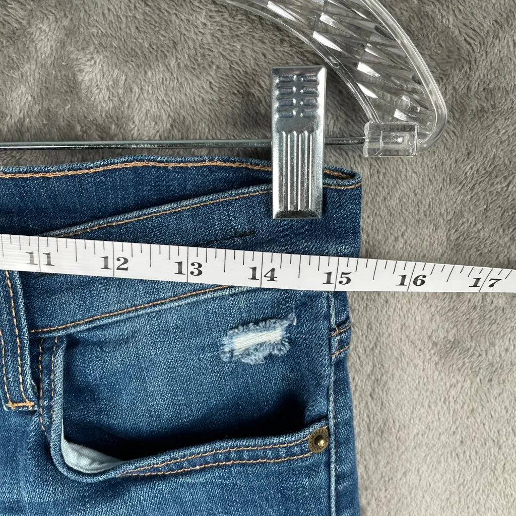 Current/Elliott The Stiletto Jeans Women’s 27 Blue Distressed Skinny Ankle - Image 6